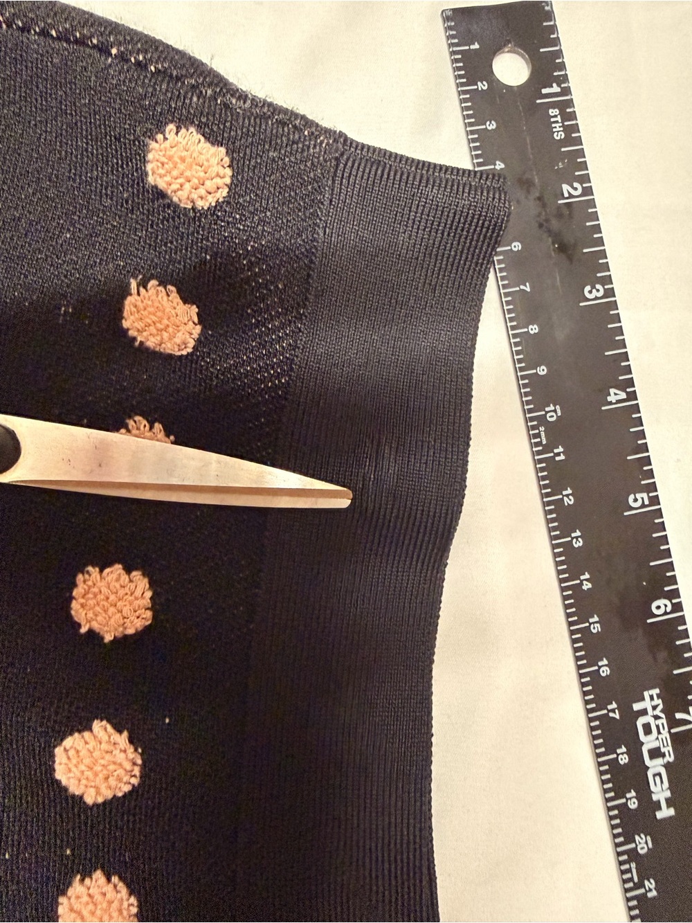 BCBG Maxazria Black Mini Skirt with Cream Polka Dot Preppy Skater Size Large - Picture 8 of 9